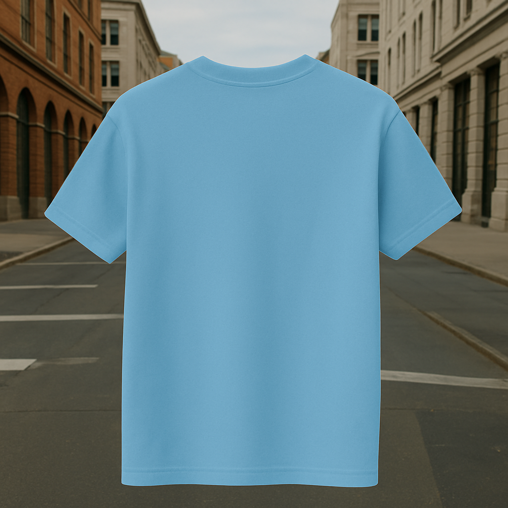 SKY BLUE PREMIUM FRENCH TERRY 240 GSM OVERSIZED T-SHIRT