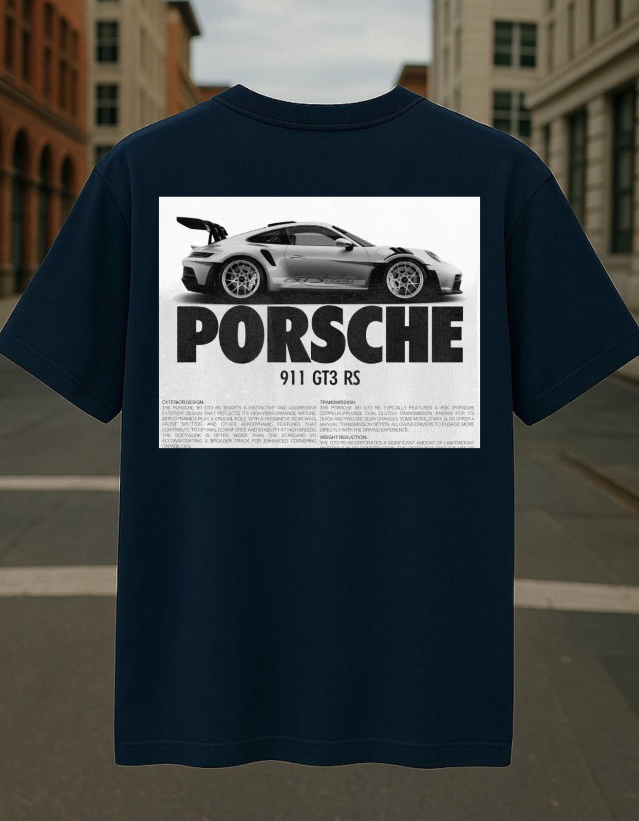 PORSCHE PREMIUM OVERSIZED TSHIRT FRENCH TERRY 240 GSM CUSTOMIZED PRINT