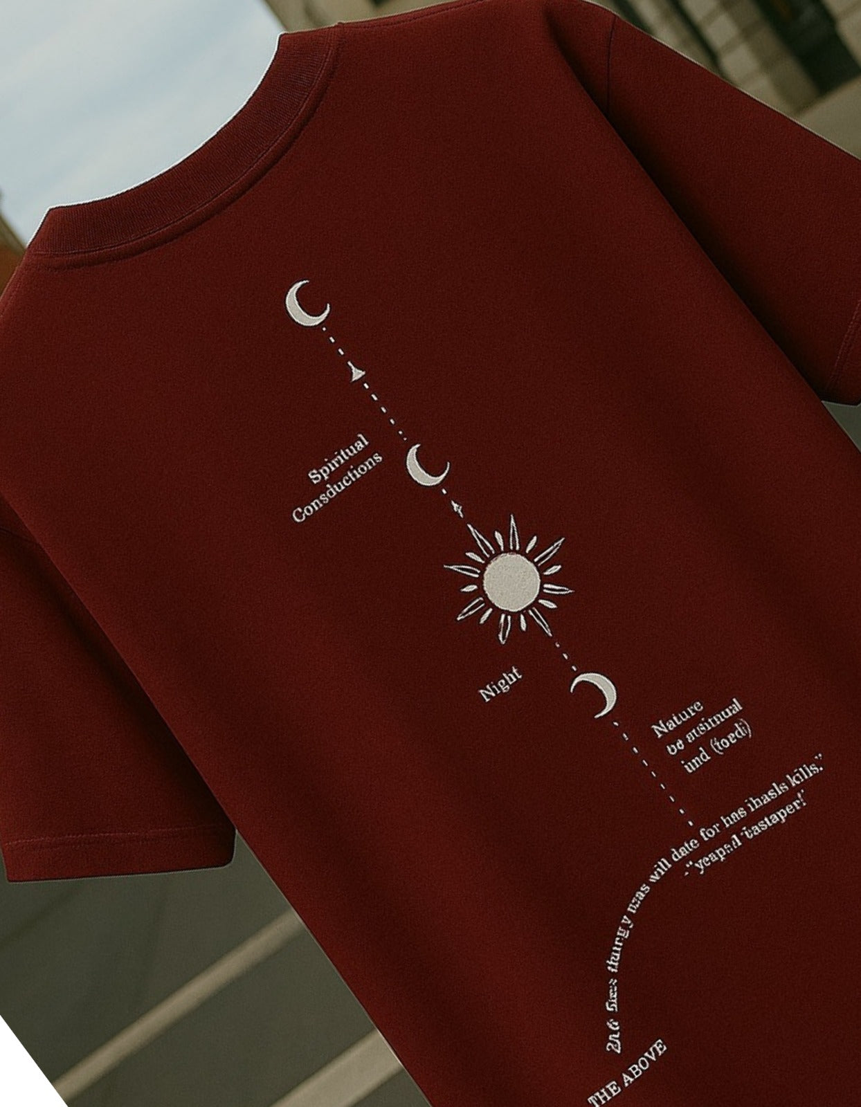 SUN MOON UNIQUE PREMIUM OVERSIZED TSHIRT 240 GSM FRENCH TERRY