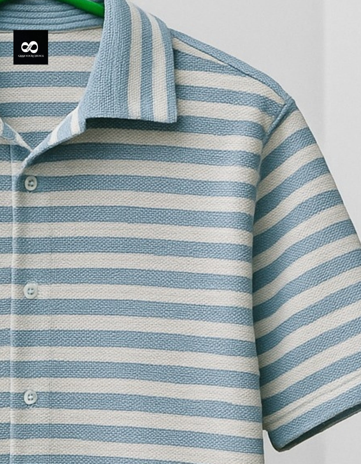 OVERSIZED BLUE WHITE STRIPES MENS PREMIUM WEAR