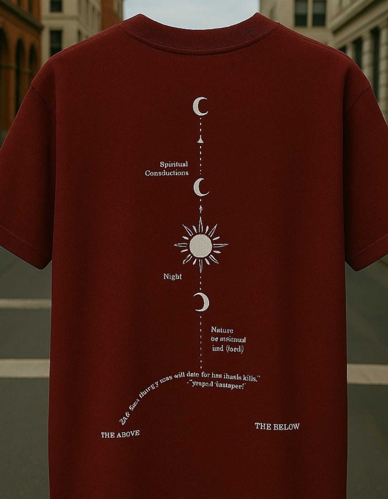 SUN MOON UNIQUE PREMIUM OVERSIZED TSHIRT 240 GSM FRENCH TERRY