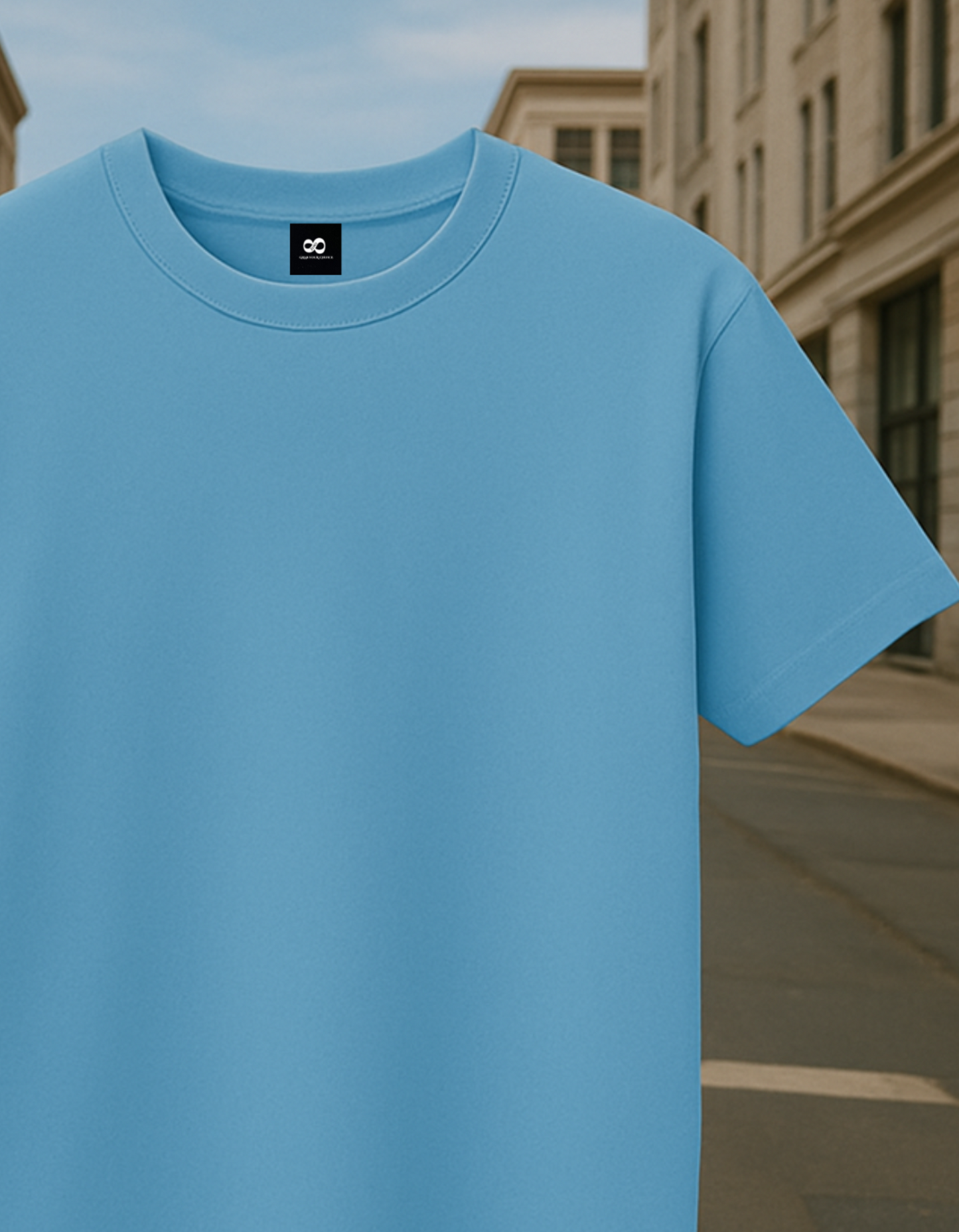 SKY BLUE PREMIUM FRENCH TERRY 240 GSM OVERSIZED T-SHIRT