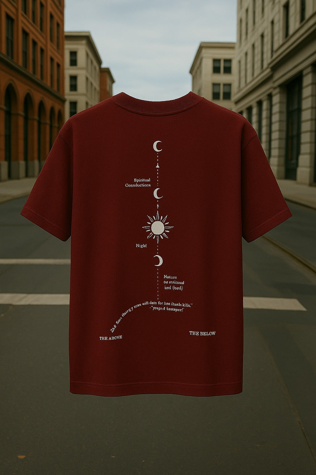 SUN MOON UNIQUE PREMIUM OVERSIZED TSHIRT 240 GSM FRENCH TERRY