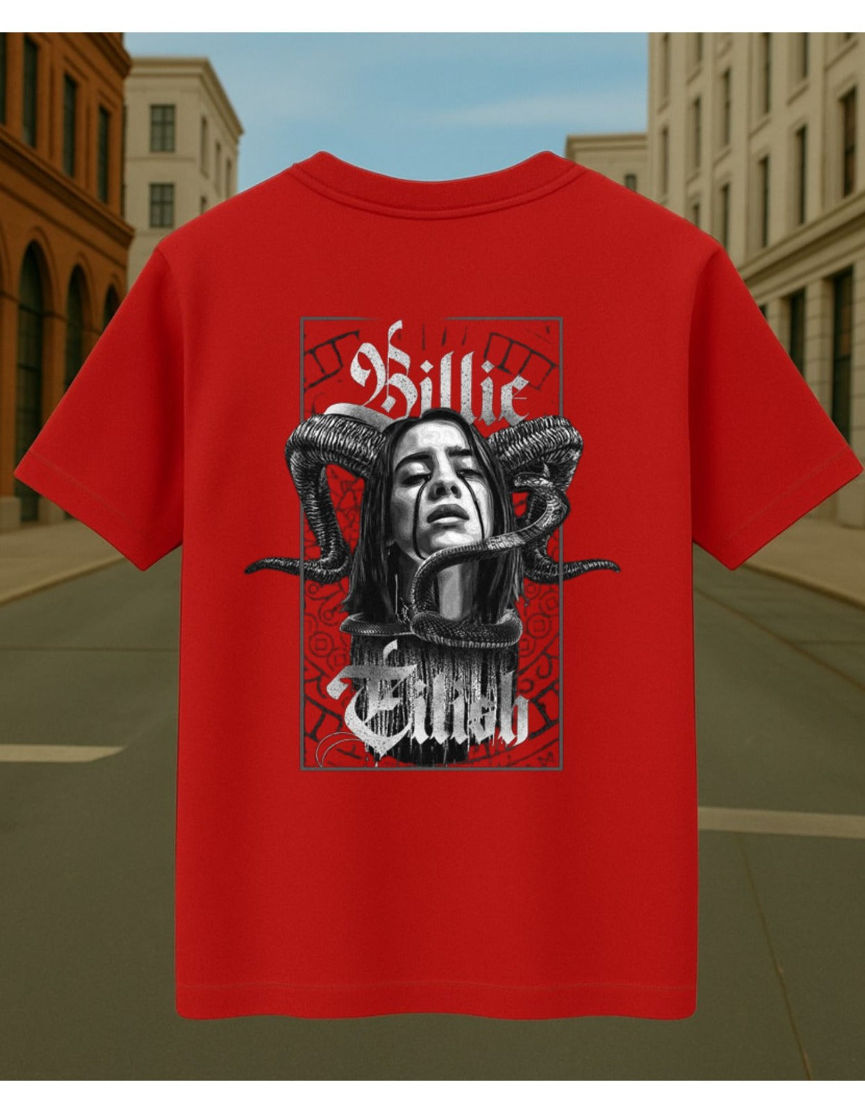 RED X SNAKE OVERSIZED PREMIUM FRENCH TERRY 240 GSM T-SHIRTS