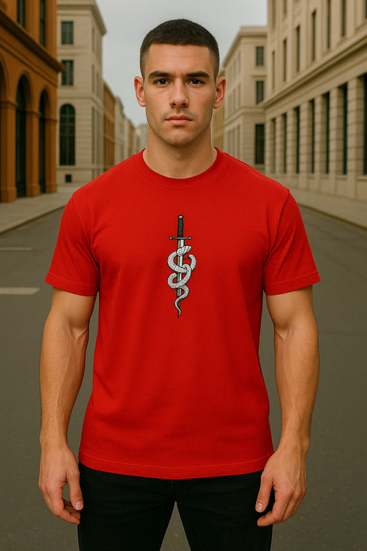 RED X SNAKE OVERSIZED PREMIUM FRENCH TERRY 240 GSM T-SHIRTS