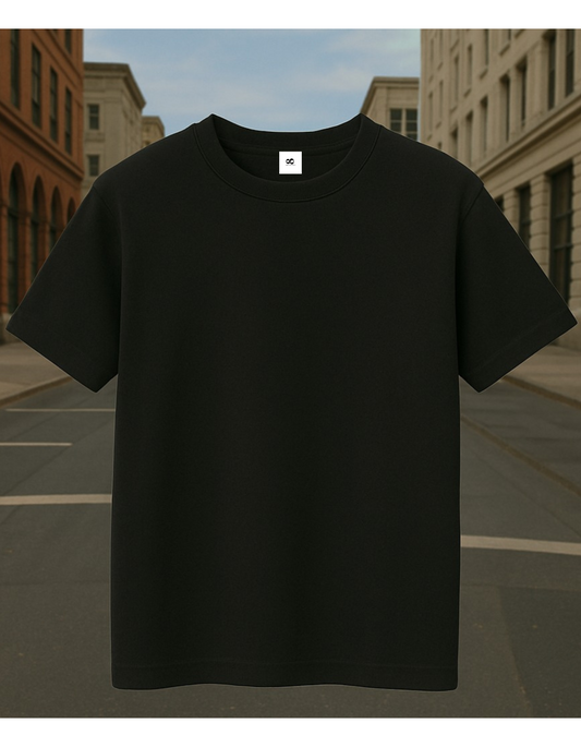 BLACK PREMIUM FRENCH TERRY 240 GSM OVERSIZED T-SHIRT