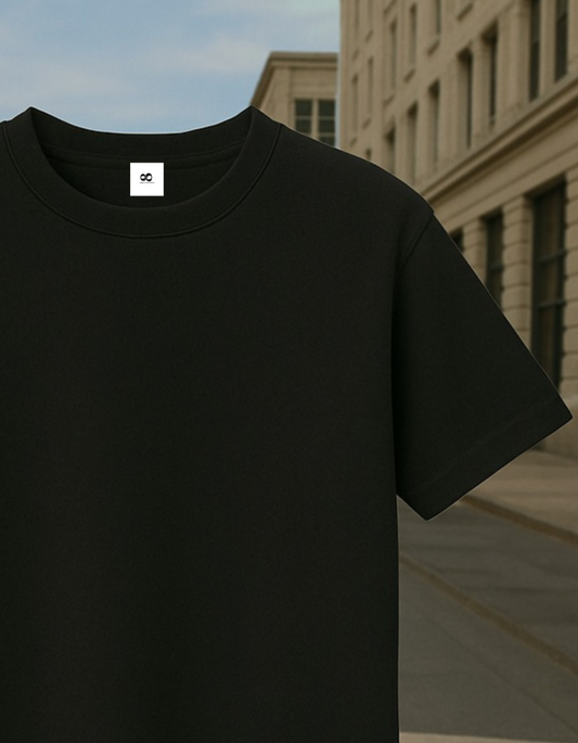 BLACK PREMIUM FRENCH TERRY 240 GSM OVERSIZED T-SHIRT