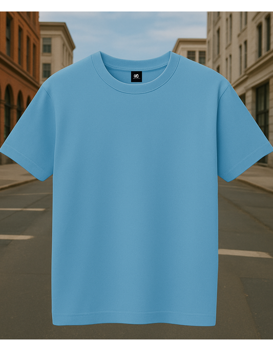 SKY BLUE PREMIUM FRENCH TERRY 240 GSM OVERSIZED T-SHIRT