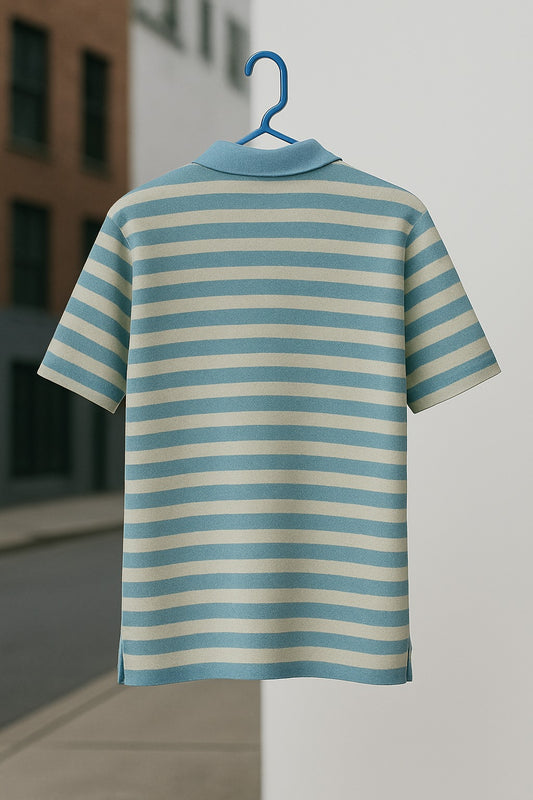 OVERSIZED BLUE WHITE STRIPES MENS PREMIUM WEAR