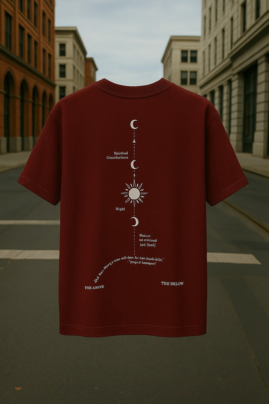 SUN MOON UNIQUE PREMIUM OVERSIZED TSHIRT 240 GSM FRENCH TERRY